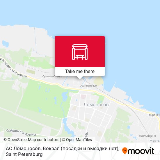 АС Ломоносов, Вокзал (посадки и высадки нет) map