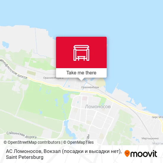 АС Ломоносов, Вокзал (посадки и высадки нет) map