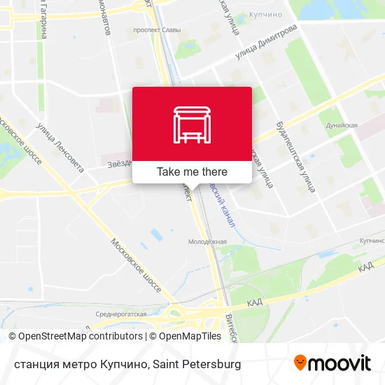 станция метро Купчино map