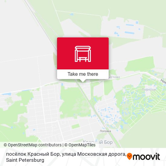 посёлок Красный Бор, улица Московская дорога map
