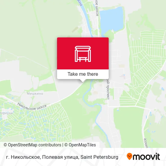 г. Никольское, Полевая улица map