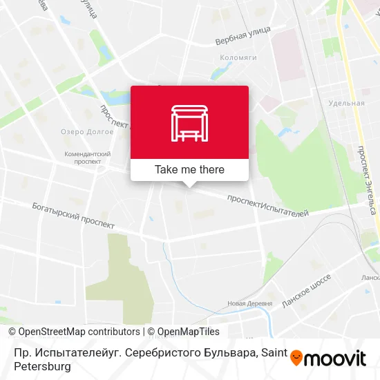 Пр. Испытателейуг. Серебристого Бульвара map