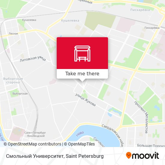 Смольный Университет map