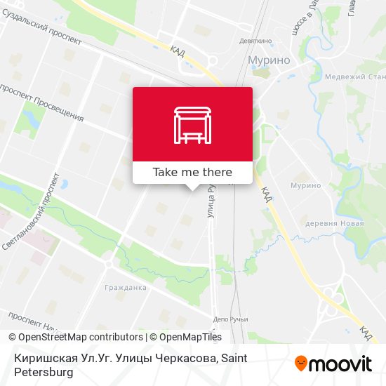 Киришская Ул.Уг. Улицы Черкасова map