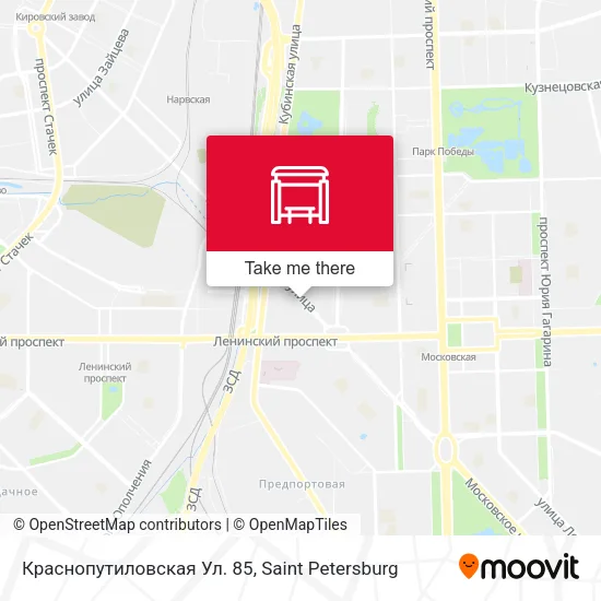 Краснопутиловская Ул. 85 map