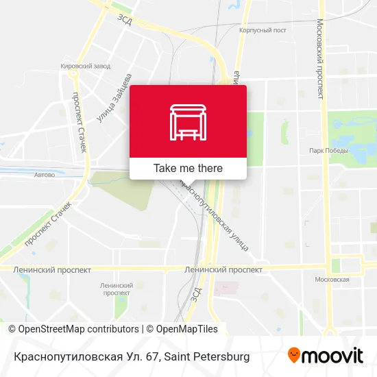 Краснопутиловская Ул. 67 map