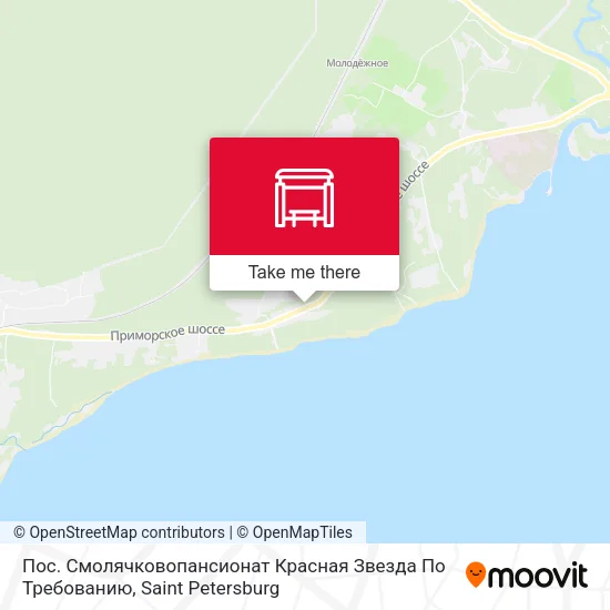 Пос. Смолячковопансионат Красная Звезда  По Требованию map