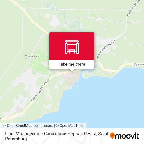 Пос. Молодежное Санаторий Черная Речка map