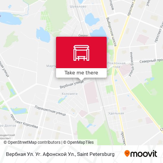 Вербная Ул. Уг. Афонской Ул. map