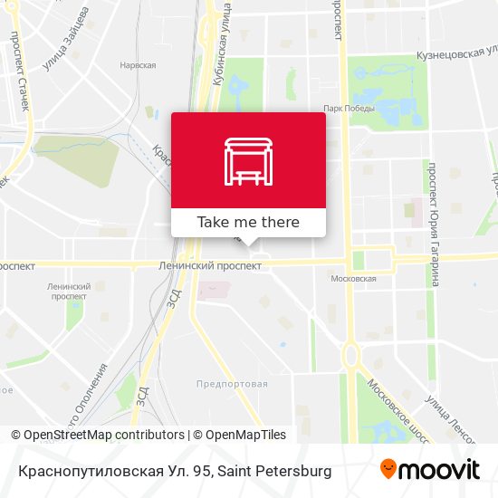 Краснопутиловская Ул. 95 map
