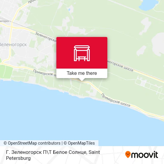 Г. Зеленогорск П\Т Белое Солнце map