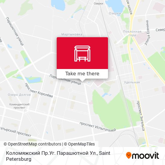 Коломяжский Пр.Уг. Парашютной Ул. map