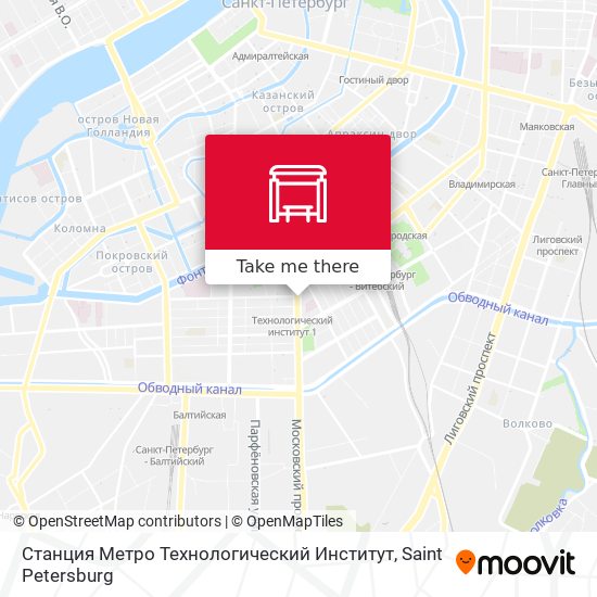 Станция Метро Технологический Институт map