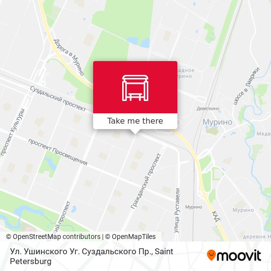 Ул. Ушинского Уг. Суздальского  Пр. map