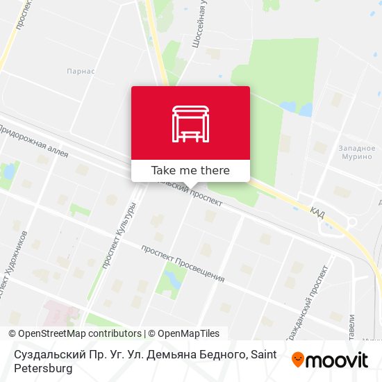 Суздальский Пр. Уг. Ул. Демьяна Бедного map
