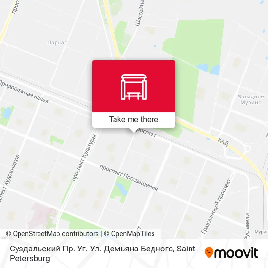 Суздальский Пр. Уг. Ул. Демьяна Бедного map