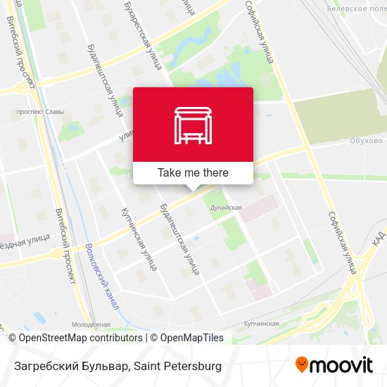 Загребский Бульвар map