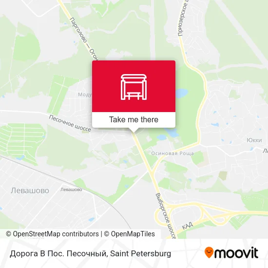 Дорога В Пос. Песочный map