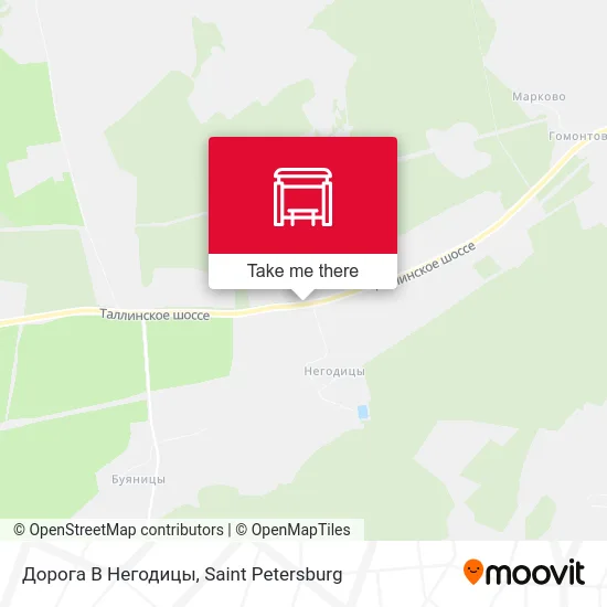 Дорога В Негодицы map