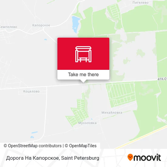 Дорога На Капорское map