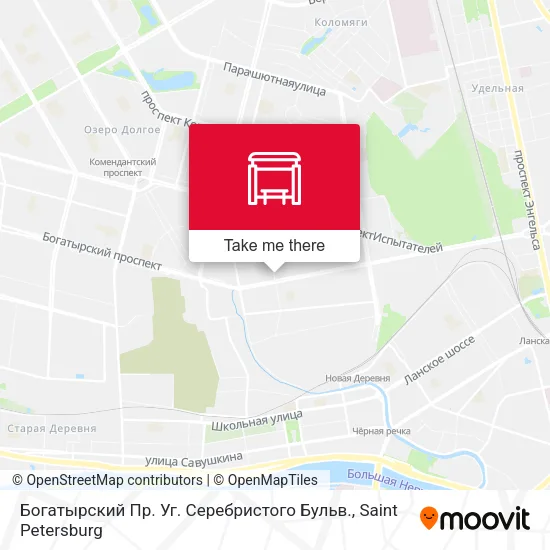 Богатырский Пр. Уг. Серебристого Бульв. map