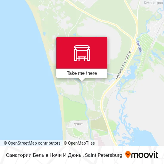 Санатории Белые Ночи И Дюны map
