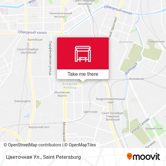 Цветочная Ул. map