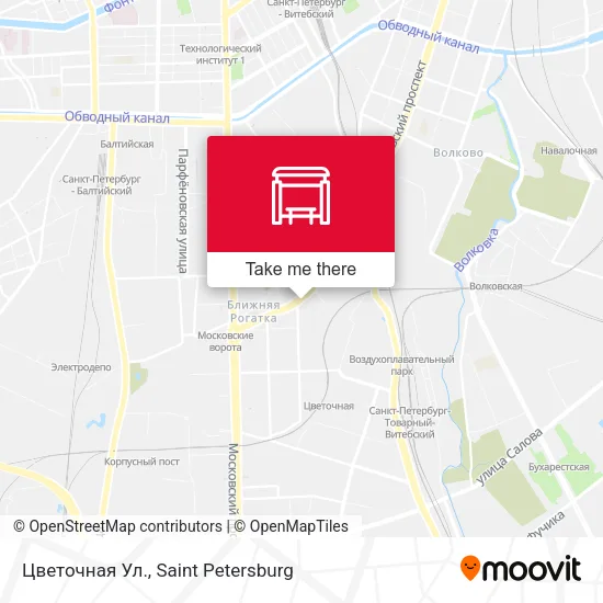Цветочная Ул. map