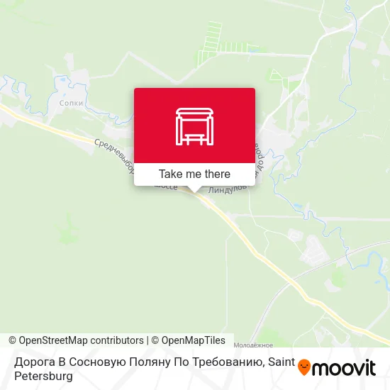 Дорога В Сосновую Поляну По Требованию map