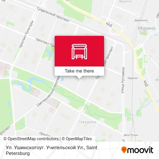 Ул. Ушинскогоуг. Учительской Ул. map