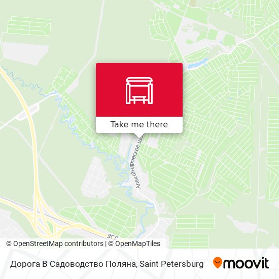 Дорога В Садоводство Поляна map