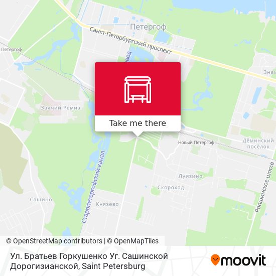 Ул. Братьев Горкушенко Уг. Сашинской Дорогизианской map
