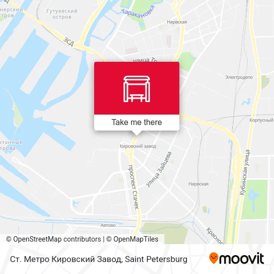 Ст. Метро Кировский Завод map