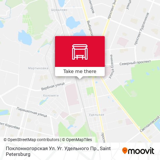 Поклонногорская Ул. Уг. Удельного Пр. map