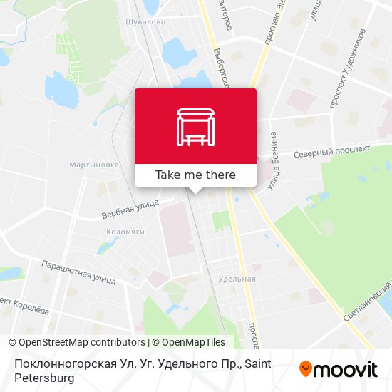 Поклонногорская Ул. Уг. Удельного Пр. map
