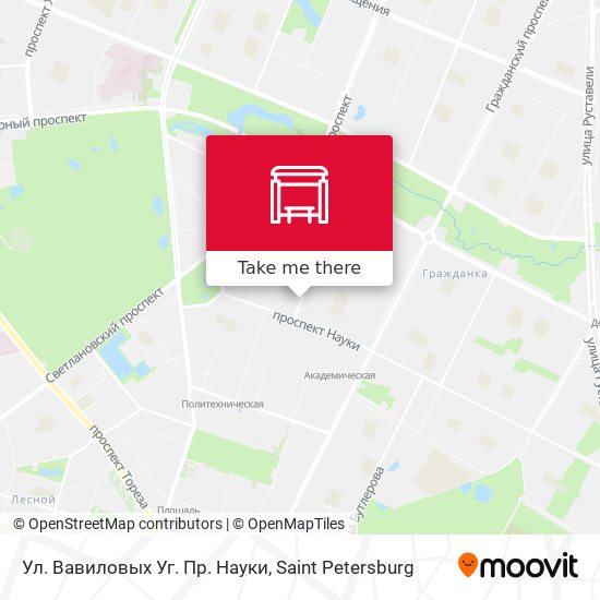 Ул. Вавиловых Уг. Пр. Науки map