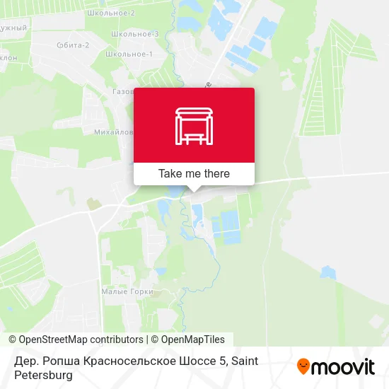 Дер. Ропша Красносельское Шоссе 5 map