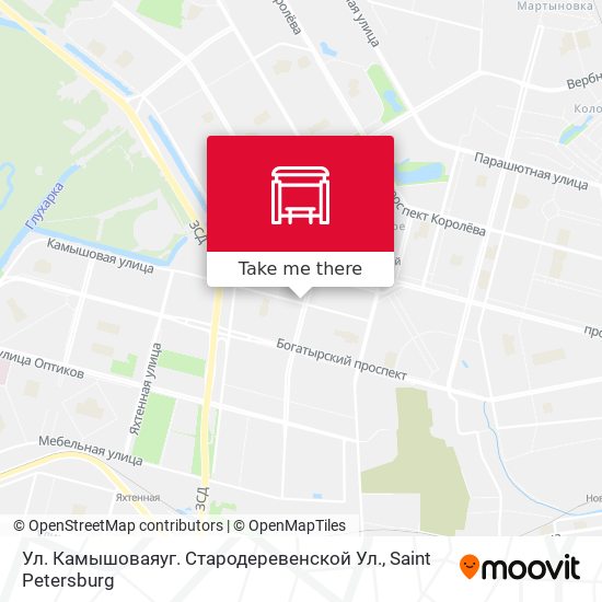 Ул. Камышоваяуг. Стародеревенской Ул. map