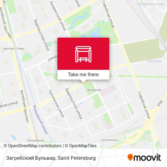 Загребский Бульвар map