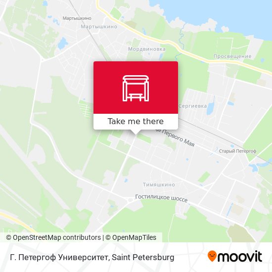 Г. Петергоф Университет map