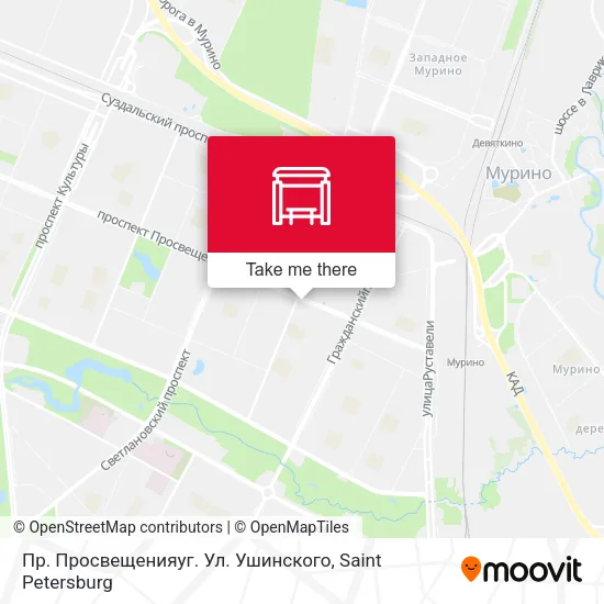 Пр. Просвещенияуг. Ул. Ушинского map