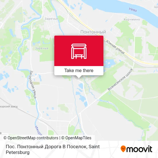 Пос. Понтонный Дорога В Поселок map