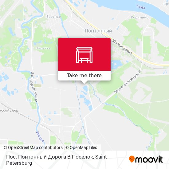 Пос. Понтонный Дорога В Поселок map