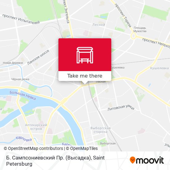 Б. Сампсониевский Пр. (Высадка) map