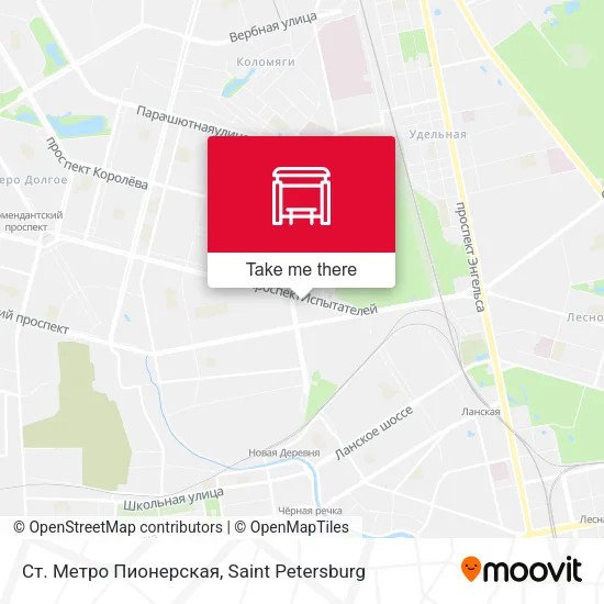 Ст. Метро Пионерская map