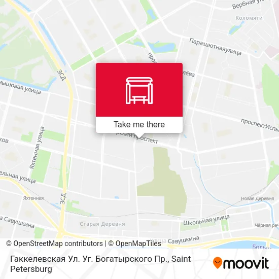 Гаккелевская Ул.  Уг. Богатырского Пр. map
