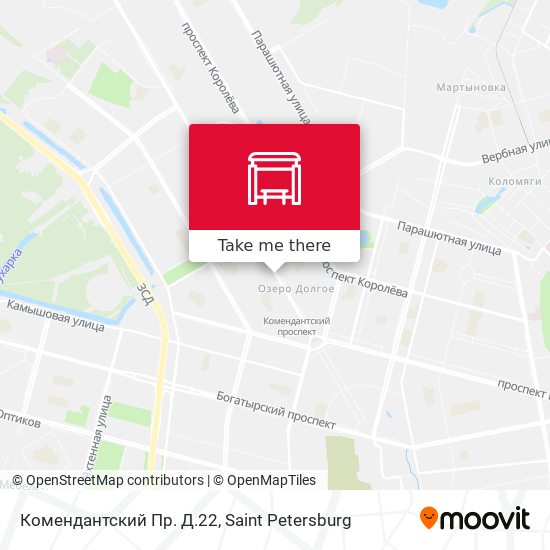 Комендантский Пр. Д.22 map