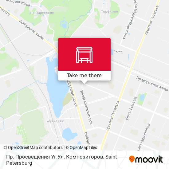 Пр. Просвещения Уг.Ул. Композиторов map