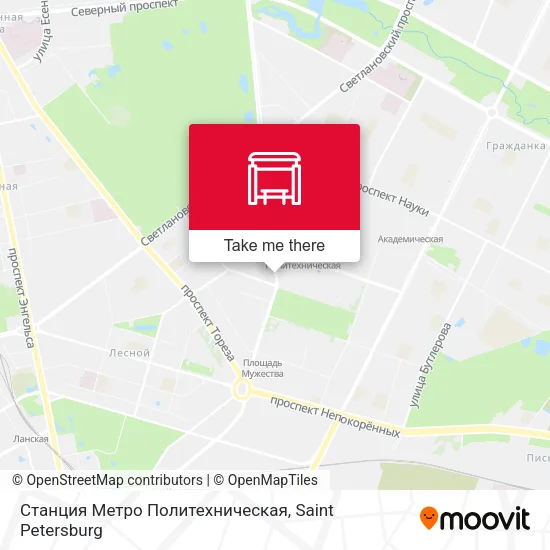 Станция Метро Политехническая map
