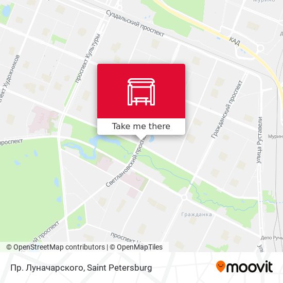 Пр. Луначарского map